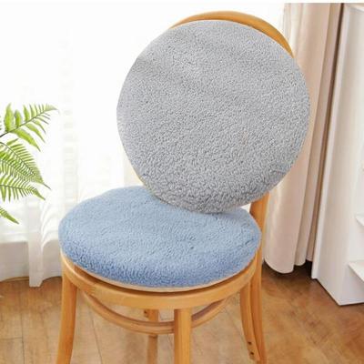 Round Washable Sherpa Seat Cushion Soft Reusable Non-slip Seat Cushion Home Daily Decor for Car Seat Accent Chairs Vanity Chairs