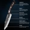 Three-piece Set Stainless Steel Kitchen Chef Knife Hand Forged Boning Knife Cutters Pocket Knife Slicing Cooking Mini Knife Multipurpose Knife