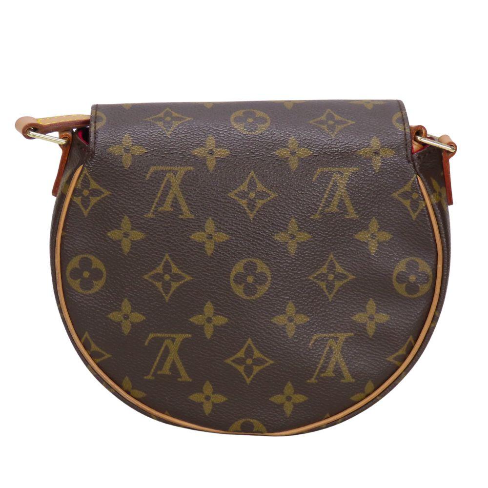 Used LOUIS VUITTON Shoulder Bag Tamburan M51179 Monogram/Nume Leather Brown Compact