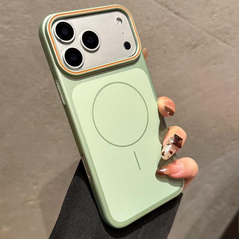 

Luxury Matte Metalic Magnetic Case For iPhone 17 Air 16 15 14 13 Pro Max Plus Shockproof Hard For Magsafe Wireless Charge Cover iPhone 15 Pro Max зелений