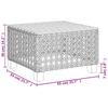 Garden Table Black 55x55x36 Cm Poly Rattan Acacia Wood