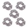 5pcs Light Up Scrunchies Light Up Grey Satin Elastic Glow in The Dark Hair Scrunchy for Women