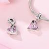 Mother'S Daycopper Love Mom Pink Heart Charms Fit Original Bracelet Necklace Diy Bead For Women Jewelry Making Gift