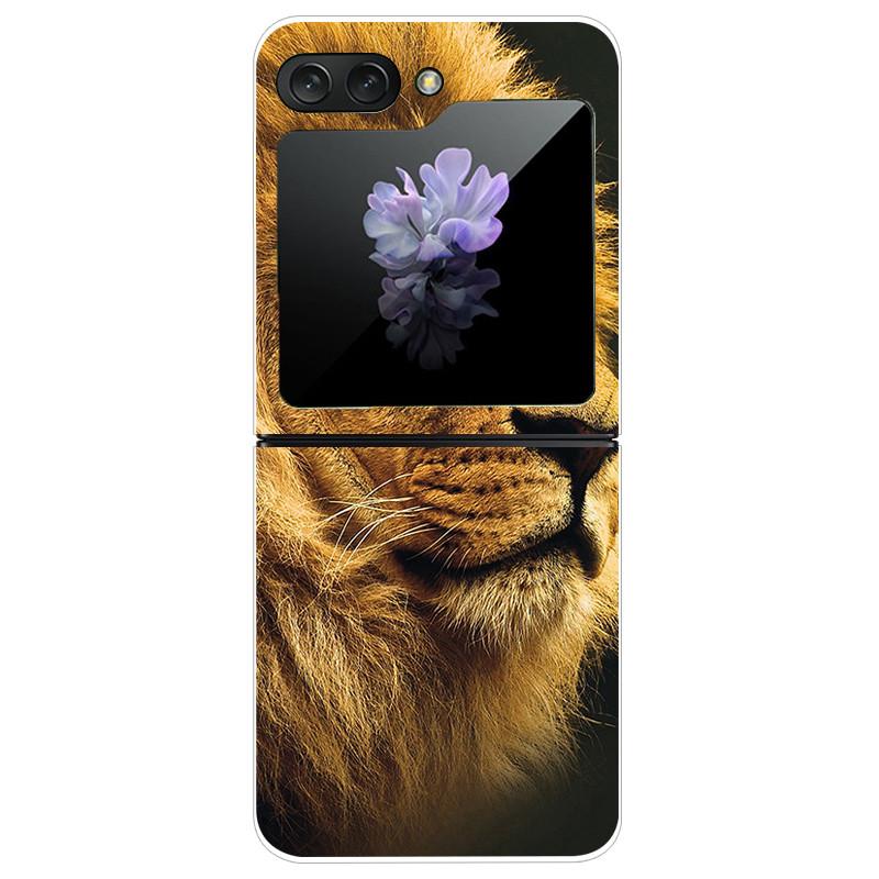 Für Samsung Galaxy Z Flip5 Hülle Harte PC-Handy-Rückabdeckung für Samsung Galaxy Z Flip 5 5G Hüllen 6,7'' ZFlip5 Niedliche Katze Funda Schale