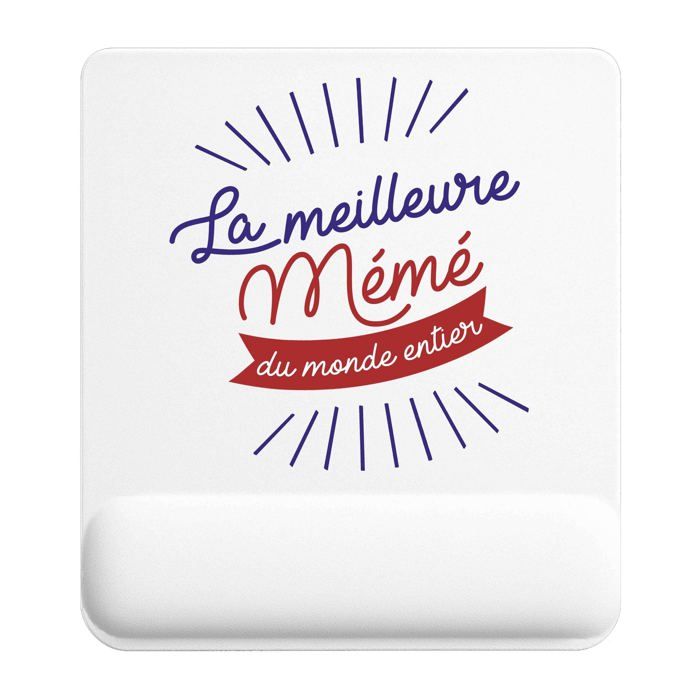 Tapis de souris - PLANETEE - Mémé Meilleure Monde - 22x18 cm - Épaisseur 3 mm - Impression sublimation HD