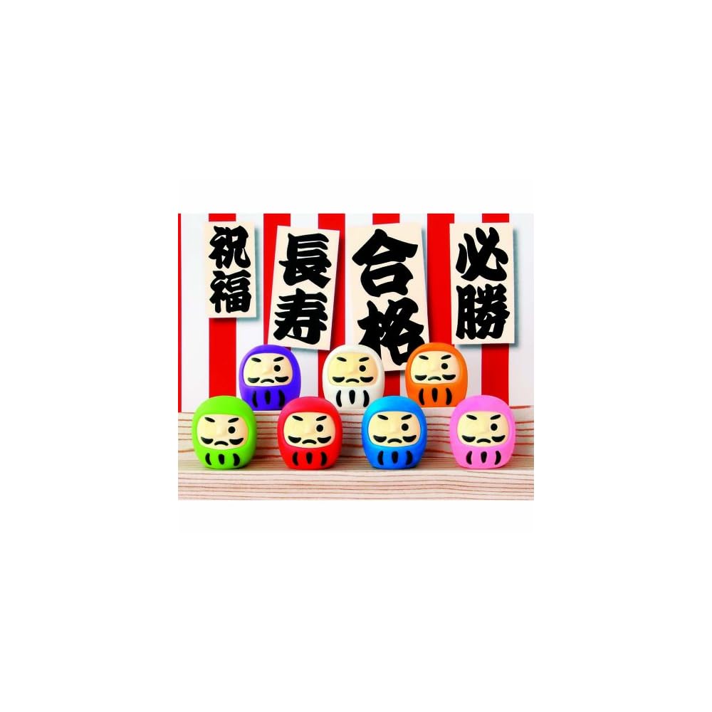 Iwako Eraser, Lucky Daruma, 60 pieces, SCERDAL001
