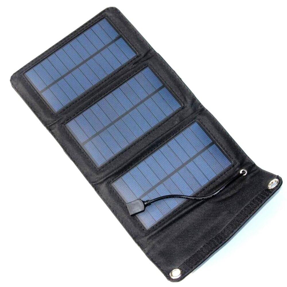 Outdoor Foldable Solar Panel Cells USB Portable Solar Charger Battery Charger for Mobile Phone Portable Cells Power Bank Battery