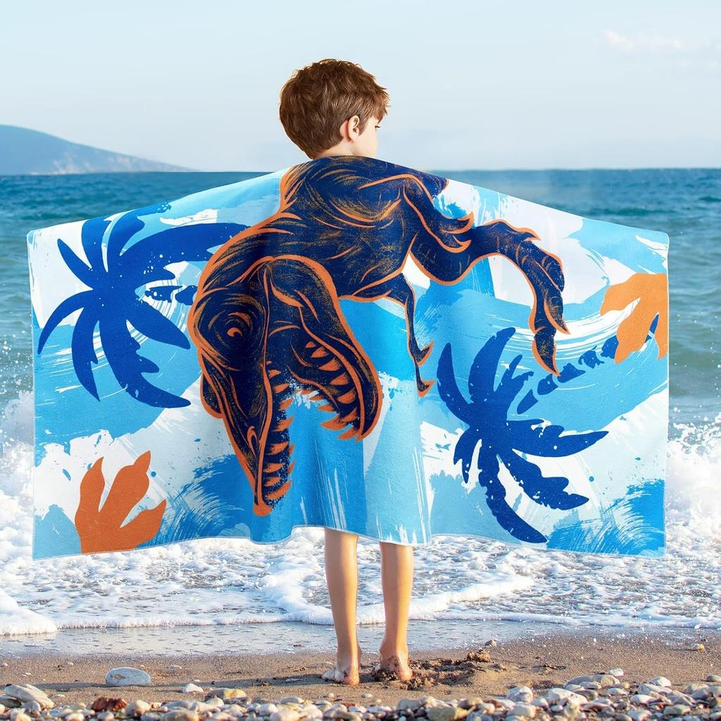 Magic Mermaid Beach Towel for Girls, Colorful Ocean Princess Art Quick-Dry Sand-Free Microfiber Bath Towel for Pool and Travel