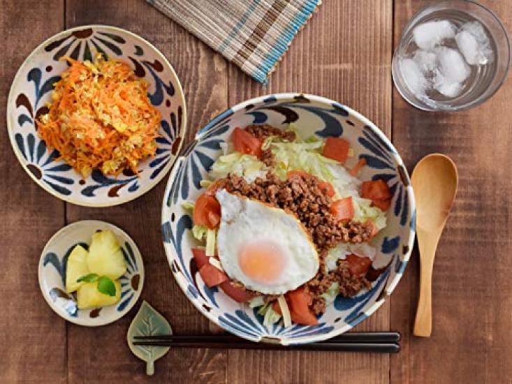 Tableware East Simmered Food Ryukyu Leaf Japanese Medium Cafe Tableware Bowl, 14cm, Design, Tableware, Bowl, Plate,