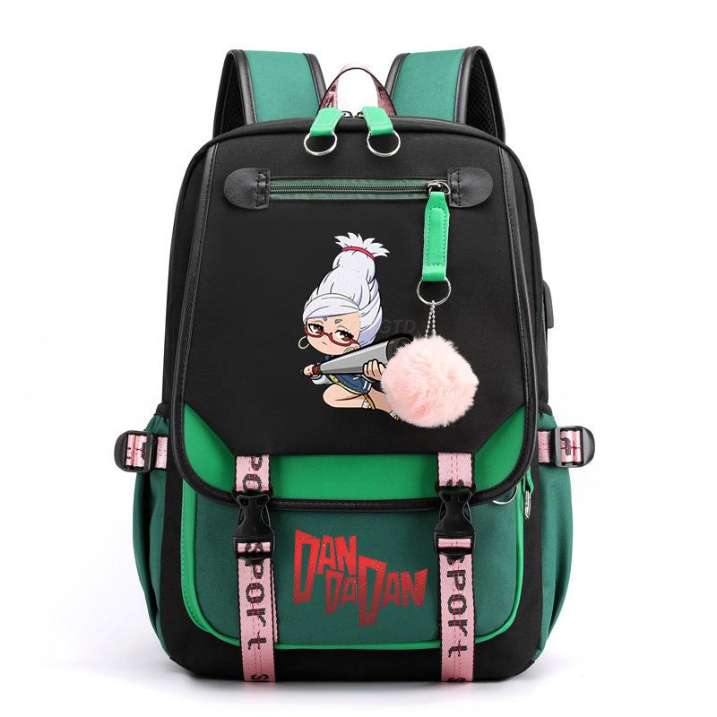 The New Dandadan Bold Party Surrounding Printing Trend Junior High School Students Large-capacity Leisure Schoolbag