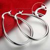 44MM Creolen, 18K vergoldet   Kupfer für Damen Hohe Qualität Mode Party Schmuck Weihnachtsgeschenke