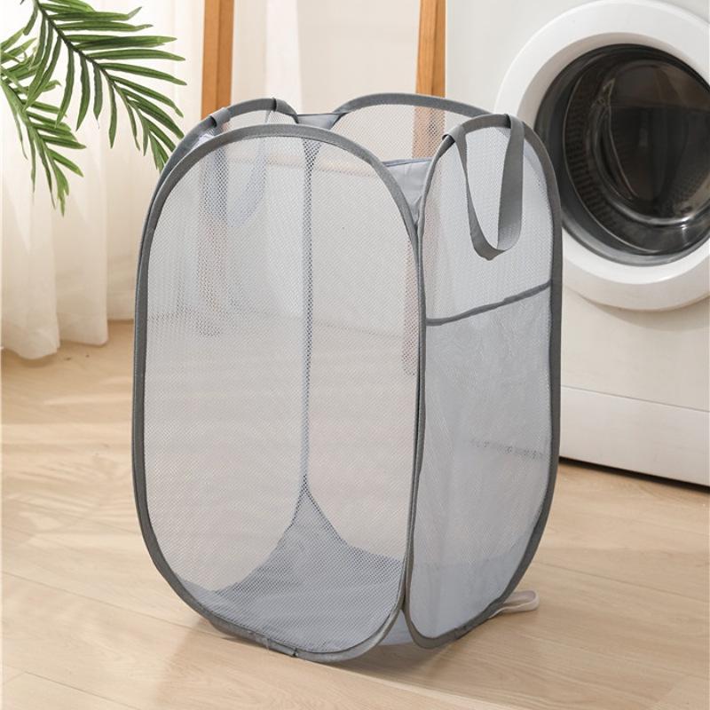 Large Portable Mesh Laundry Hamper for Dirty Clothes
