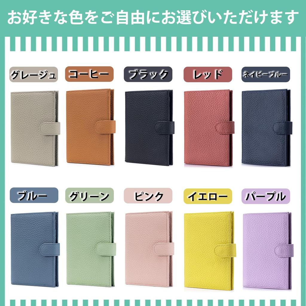 Bearneko Genuine Leather Bifold Passport Passport Passport Card Case with Multifunctional Storage Perfect for Domestic and International Travel