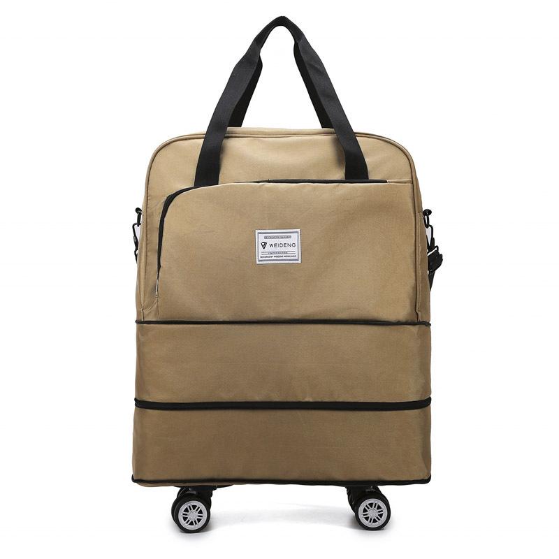 Men's and women's wheeled models, double-layer expansion, large-capacity travel bags, home storage, moving luggage bags can be set with tie rods
