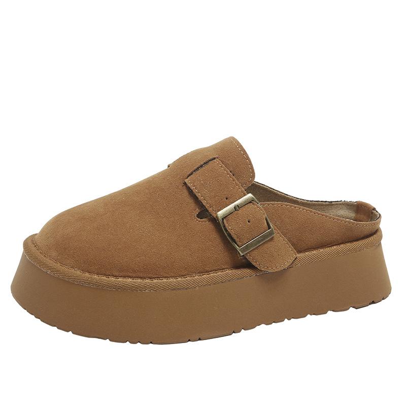 

Internet celebrities pedal a bag head Birkenstock half slippers women s 2025 spring new heightened thick bottom outer wear versatile Birkenstock slipp 35