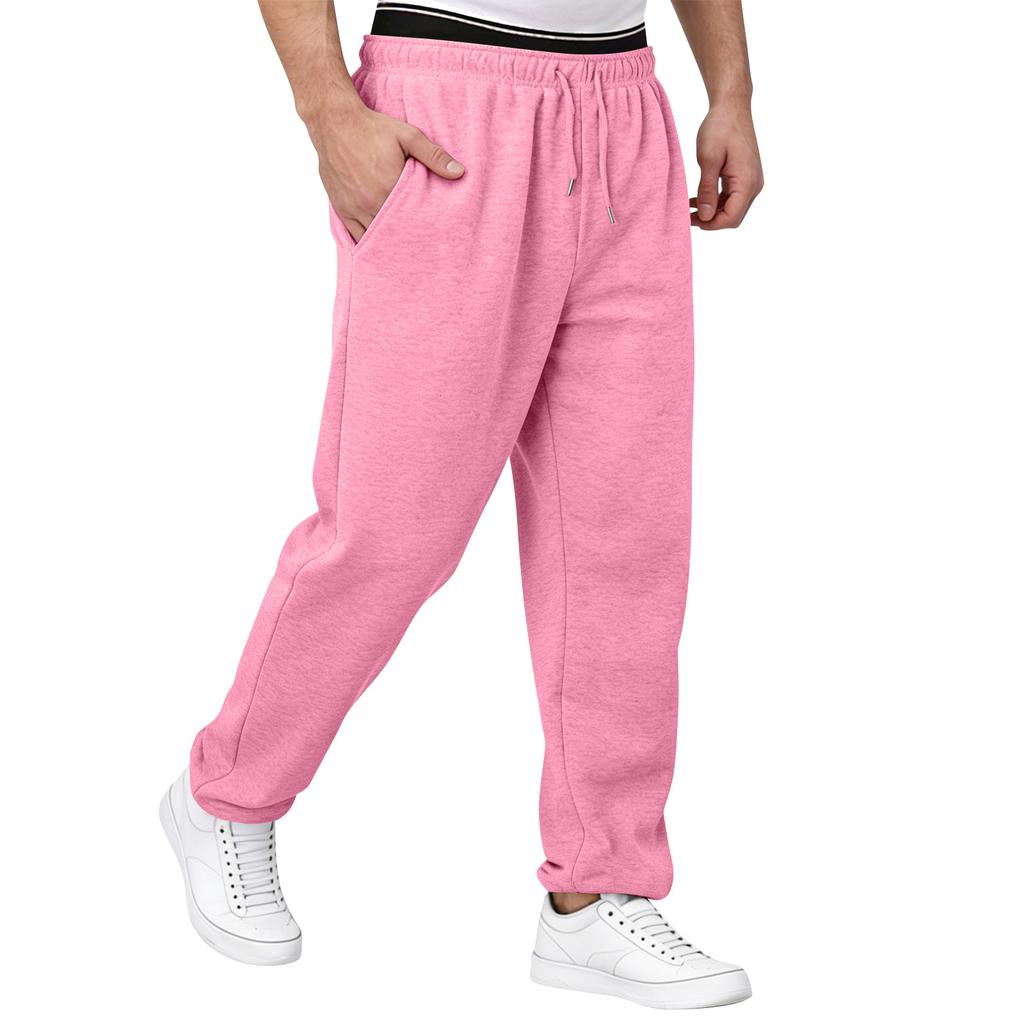 Men's Drawstring Trendy Loose Casual Sports Straight Leg Trousers
