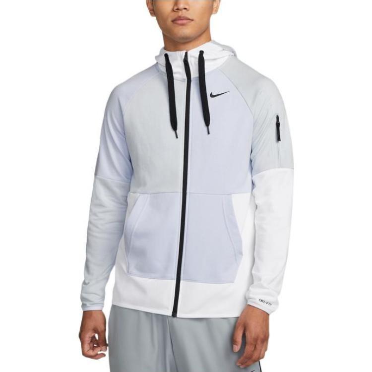 Nike Sweatshirts Men's White Hooded Moderate Cardigan DQ4788-085