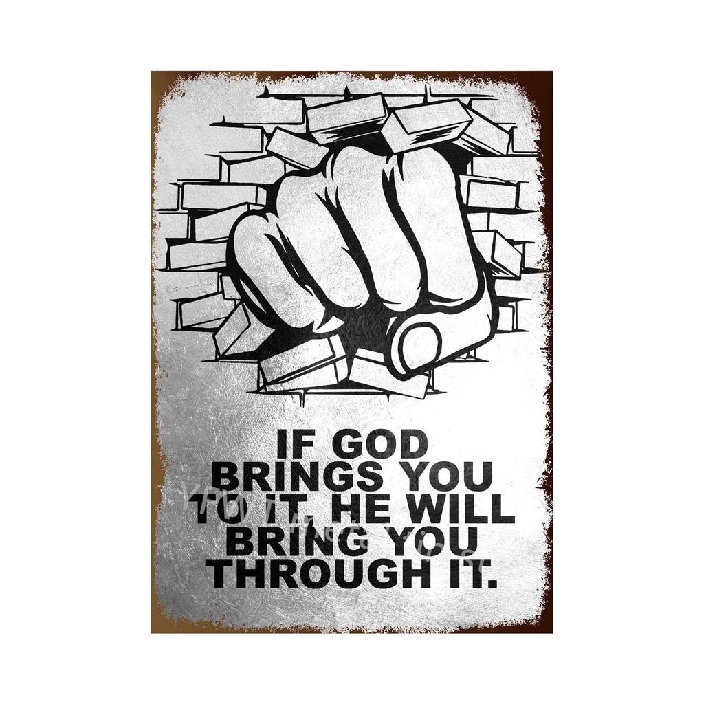 Do Your Best and Work Hard Motivational Quote Metal Tin Sign Art Posters Decorative Wall Art Picture for Office Home Decor