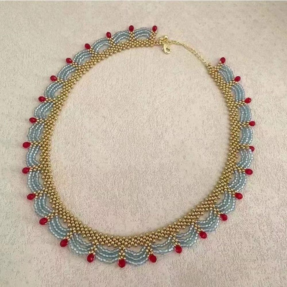 Hanfu Accessories Horse Face Skirt Necklace Ethnic Style Multi-layer Lace Necklace  Hanfu