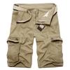 Pantaloni scurți cargo lungi de plajă pentru bărbați cu buzunare multiple, croială largă, mărimi mari disponibile