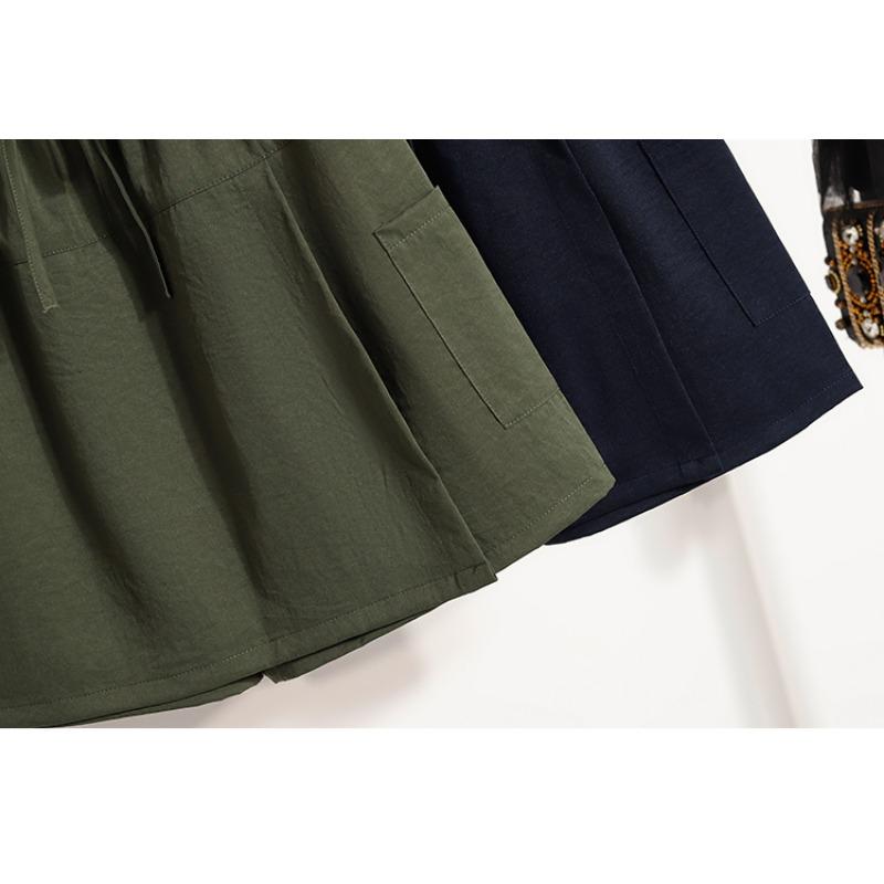 DIMANAF 2025 Plus Size Shorts Summer Women Solid Loose High Waist Casual Short Pants Basic New Wide Leg Pants