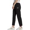 Adidas Originals Contrast Color Brand Logo Print Solid Color Straight Leg Casual Pants Women Bottoms Black GD3966
