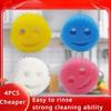 Smiling Sponge Dual Texture Scrubbing Pad In 4 Colors, Optional Strong Scrubbing Pad for Kitchen and Bathroom Anti Stain  Odor