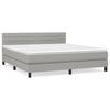 Maison Exclusive - Sommier à lattes de lit avec matelas Gris clair 160x200cm Tissu