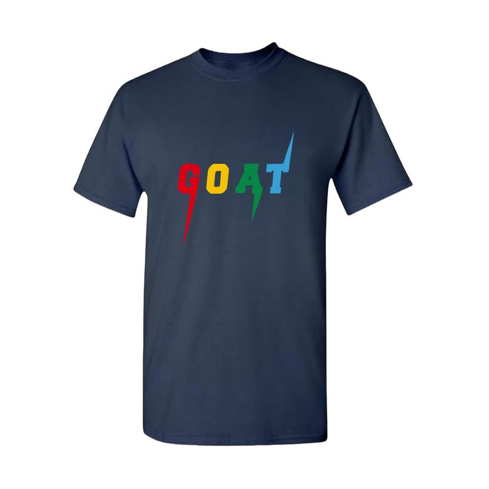 Lightweight Polyester T-shirt Men Summer Goat Letter Graphic Outdoor Leisure Oversized Breathable Comfortable Quick Dry Running T-shirt Top