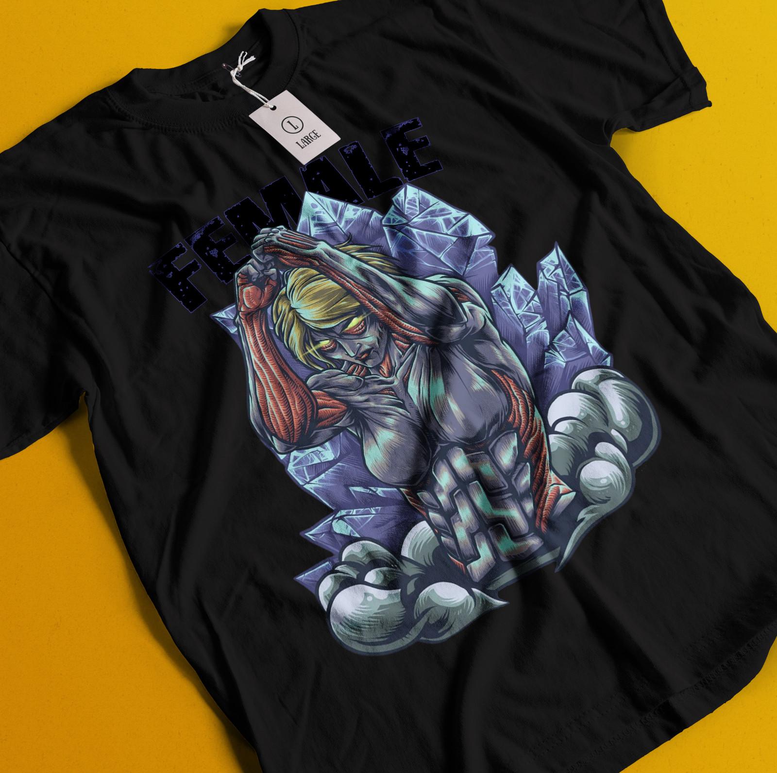 

Attack On Titan Shirt Eren Mikasa Tshirt Levi T-Shirt Mens Womens Tees Top AOT Annie Female Armin Tee S