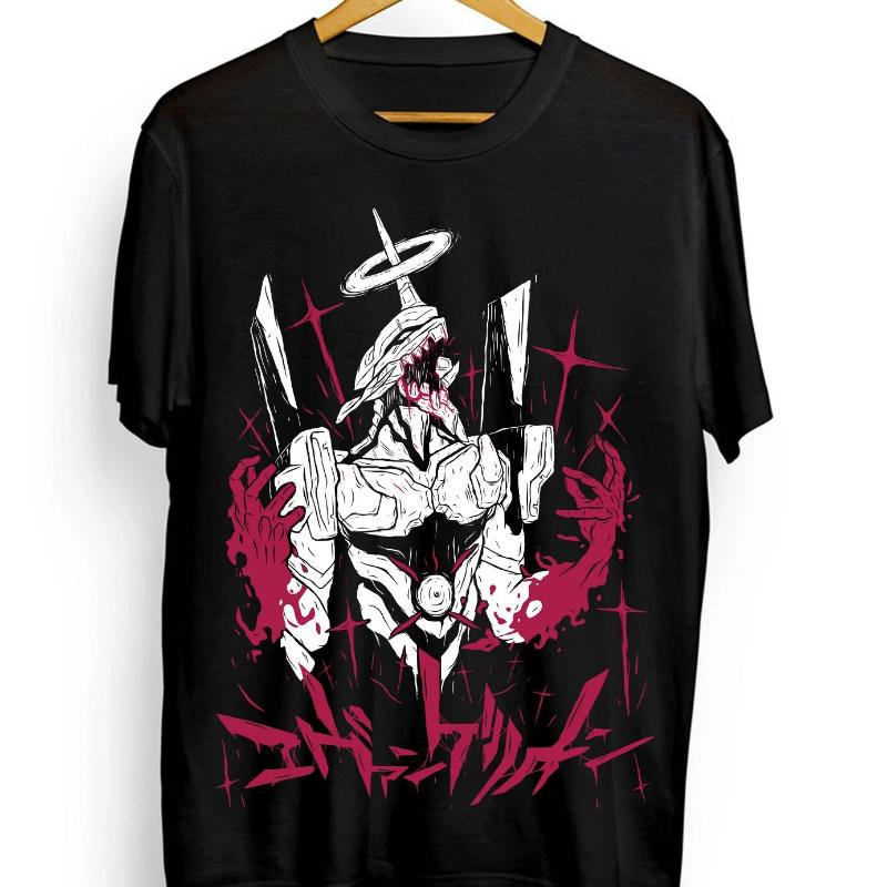 Sommer Neu Eva Unit 01 T-Shirt Neon Genesis Evangelion T-Shirt für Männer Frauen Japanisches Anime Shirt Unisex Hohe Qualität Baumwolle Kurzarm Top