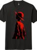 One Piece Luffy Silhouette Passionate T-Shirt Mens Womens Tees Top,Unisex Casual Cartoon Anime Tee