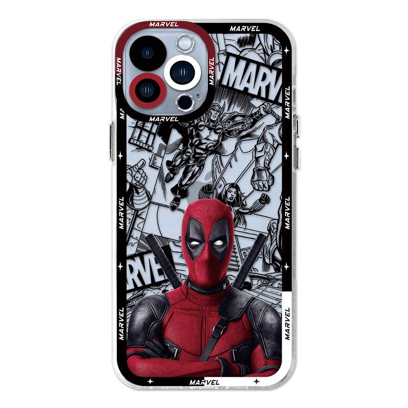 

Чехол Marvel Интересный Чехол для телефона Дэдпул для Apple iPhone XR XS Max SE 12 16 Pro 11 13 Mini 14 16 Pro Max 15 Plus iPhone 14