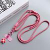 Sweet Colorful Long Cell Phone Lanyard Detachable Anti Lost Phone Shoulder Straps Simple Flower Pendant Mobile Phone Charms
