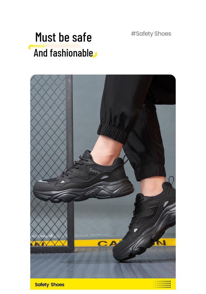 Lightweight Breathable Unisex Safety Shoes: Comfortable, Wear-Resistant, Anti-Smash, Anti-Puncture Summer Work Shoes