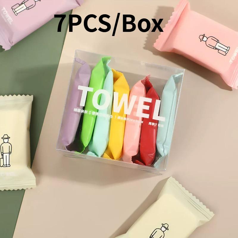1Set-7/14PCS Disposable Compression Towel, Portable Travel Towel, Disposable Travel Towel, Suitable for Home Travel Use
