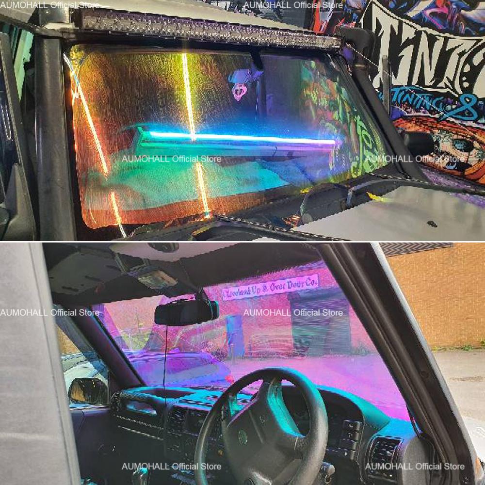 92cm X 152cm VLT 65% Green Chameleon for Car Rear Windshield, Side Window Foils Sun Solar Tints Glass Film Tinting Stickers