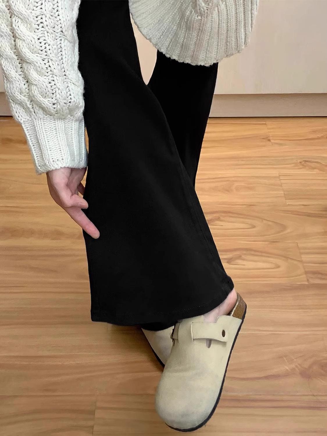 Women s Plus Size High Waist Brown Micro Flare Jeans - Stretch Slimming Pear Shape Fit L