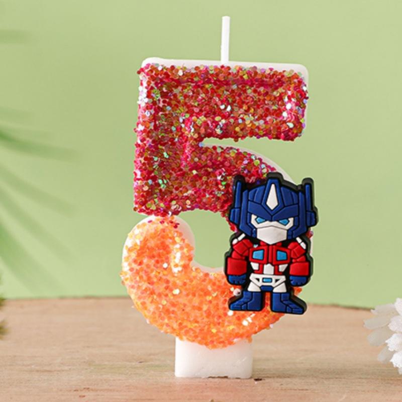 1pcs Number Candle 0-9 Birthday Cake Candle Decorative Candle for Baking Party Supplies Kids Celebration Cake Toppers One Size