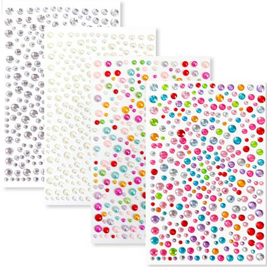 Gem Stickers: Kids' 3D Acrylic Crystal DIY Rhinestone Decorations, Colorful Cross-Border Designs for Girls