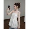 French Side Sling Summer New Light Apricot Waist Thin Top Doll Shirt Belly Hidden Meat A-word Skirt