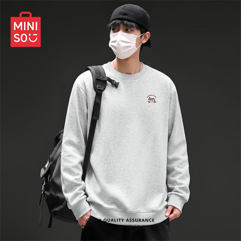MINISO Men's Round Neck Sweatshirt with Puppy Logo
