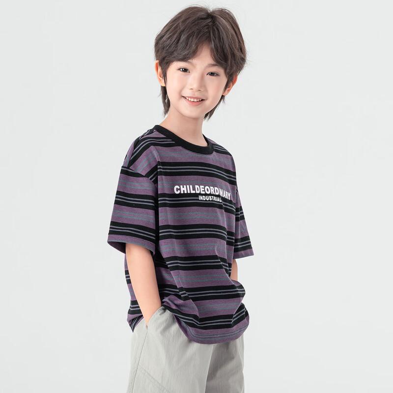 DuoDuoJia Boys' Printed Striped T-Shirt