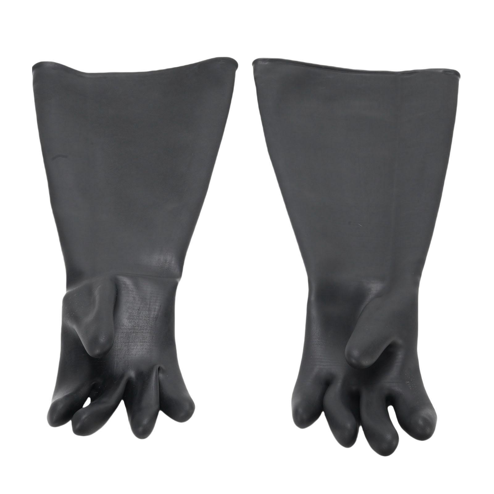 25.6in Sandblasting Gloves Latex Wear Resist Protective Gloves for Industrial Applications emulsion