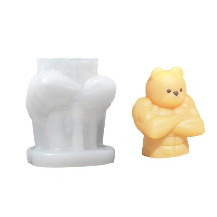 Silicone Bear Shaped Mold for Creating 3D Candle Epoxy Resin Handmade Wedding Decoration Mould Handmade Candle Tool