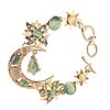 Elegant Sun Moon Star Shape Bracelet Featuring Natural Rhinestones Opal In Bohemian Style for Daily Wear Dates Parties