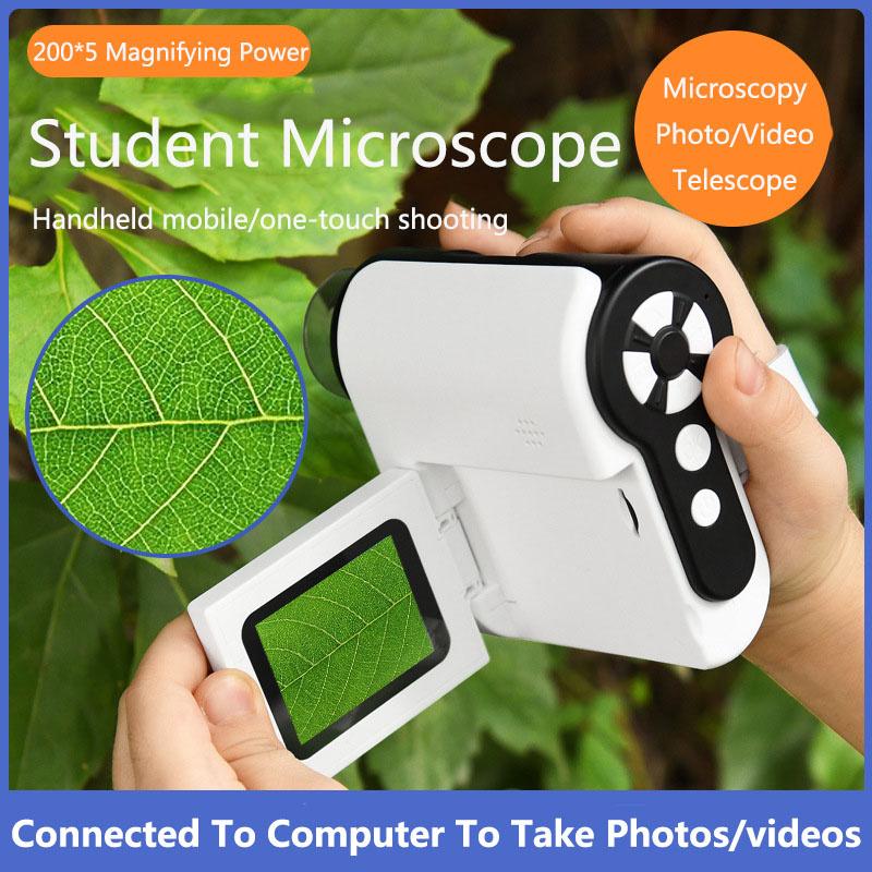 

Студентський електронний мікроскоп може бачити бактерії Ручний мікроскоп Портативний мікроскоп Може робити фото/відео білий