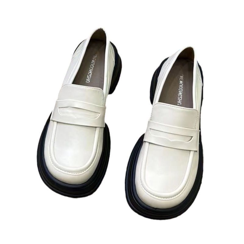 French Mary Jane Small Leather Shoes Women's Summer 2025 New Women's Shoes Muffin Platform Loafer Black Shoes