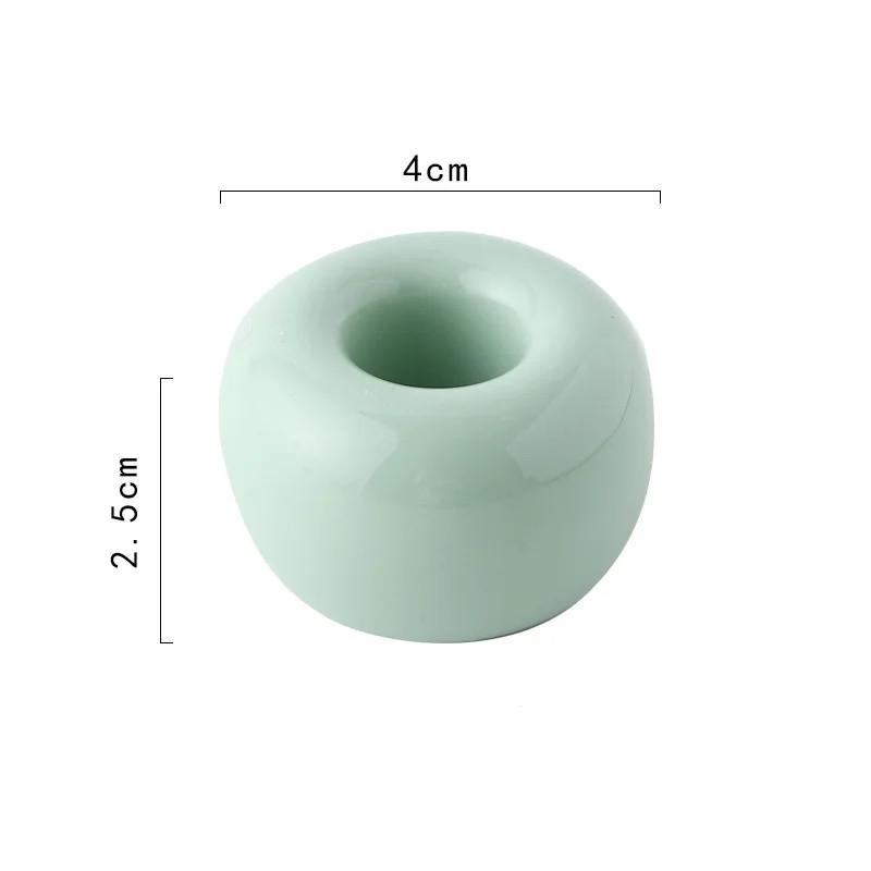 Kreatywny łazienkowy ceramiczny uchwyt na szczoteczki do zębów przenośny Mini Macaron Colors stojak na szczotki półka podstawa rama regał magazynowy narzędzie łazienkowe