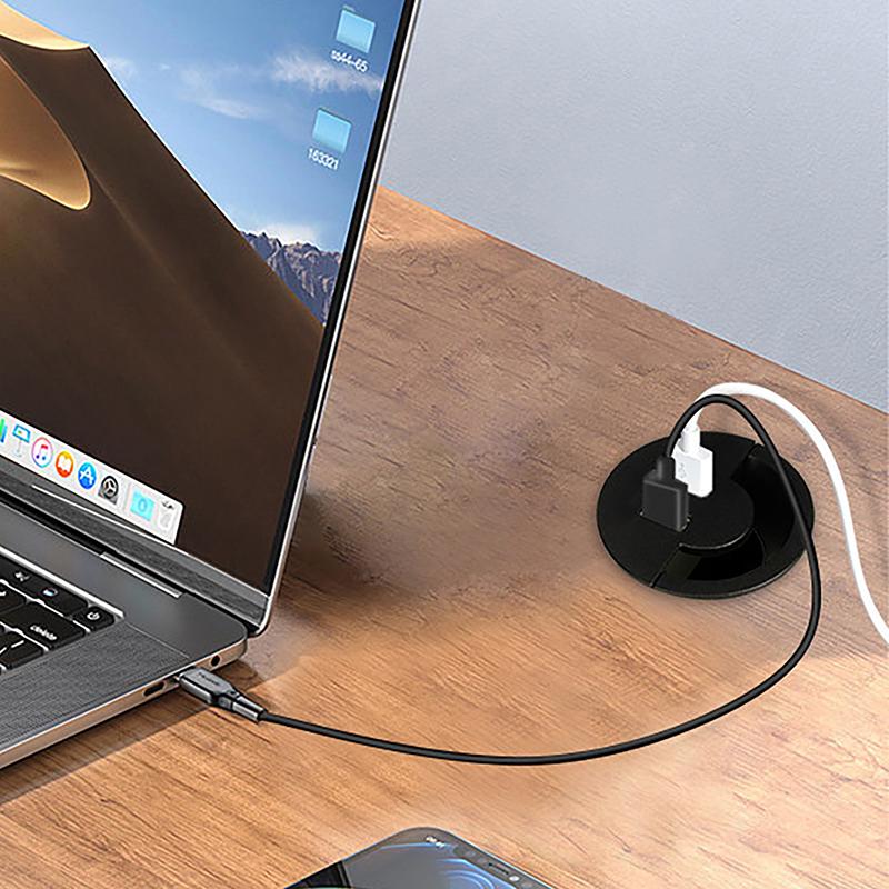 50Mm Wire Hole Cover Round Home Office Table Outlet Port Line Box Computer Desk Cord Grommet With 2 Port Usb Cable Organizer